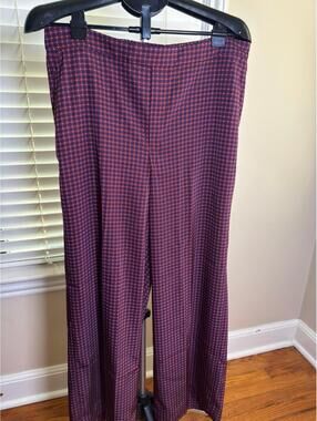 Banana Republic Hayden Wide Leg Pants Large Bugandy Geometric Print High Rise N